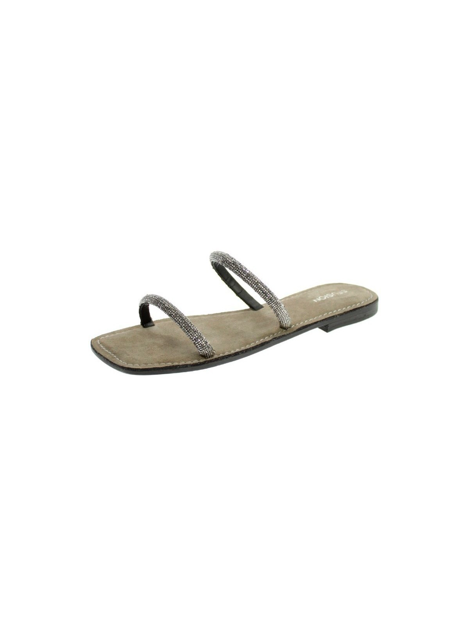 SANDALO GIOIELLO CON DOPPIA FASCIA BLACK