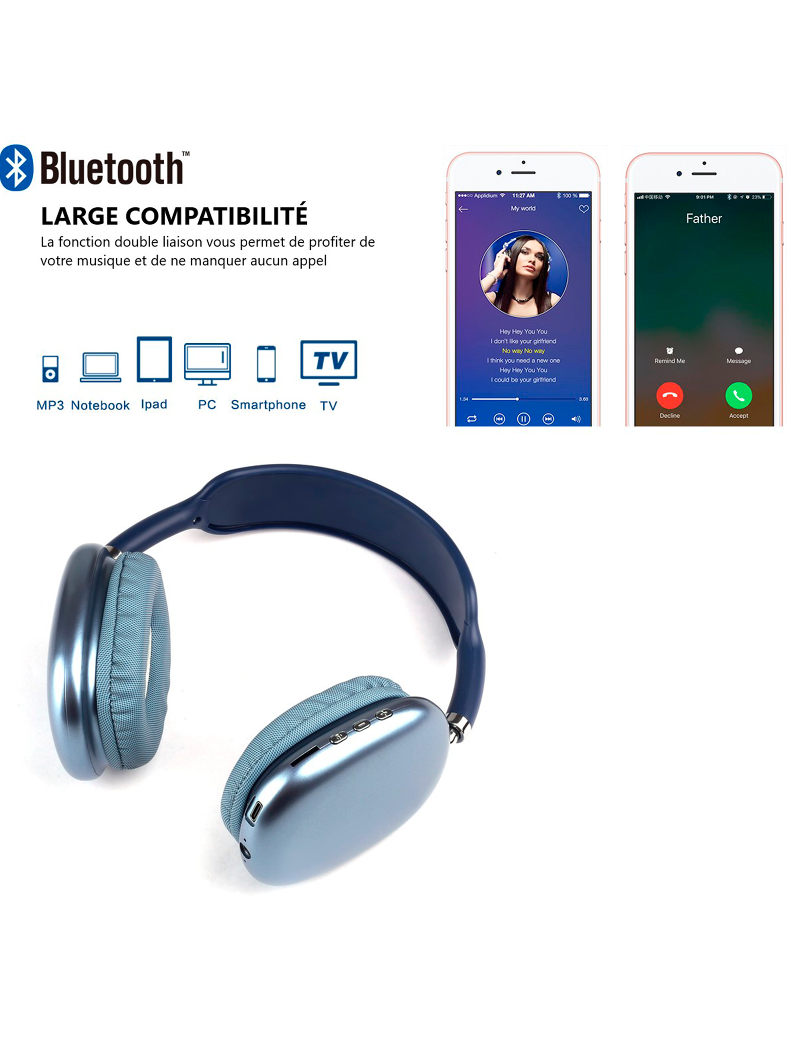 AURICOLARE SENZA FILI BLUETOOTH NERO - Tech Lover