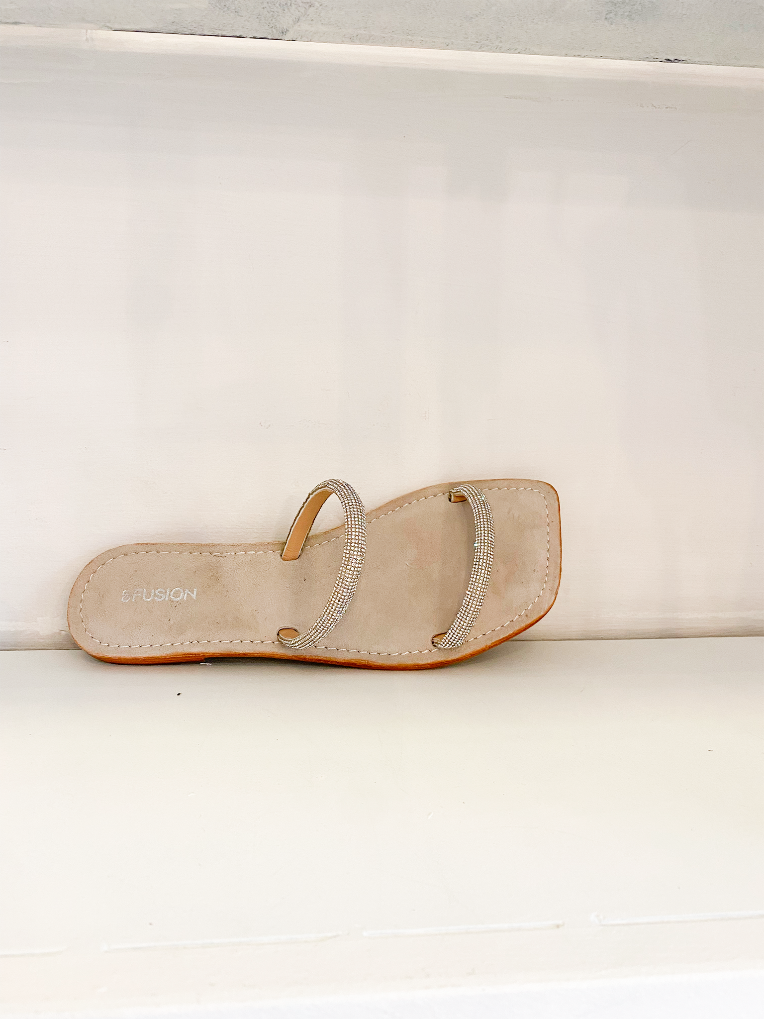 SANDALO GIOIELLO CON DOPPIA FASCIA SILVER