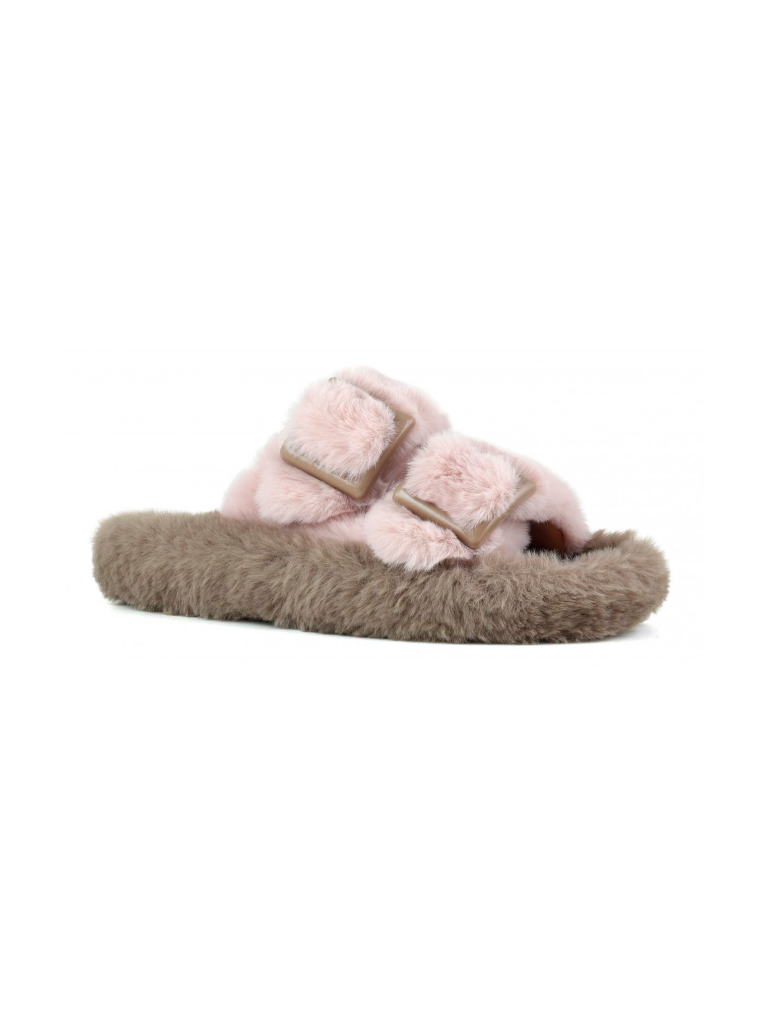Slipper BICOLOR in faux fur Pink