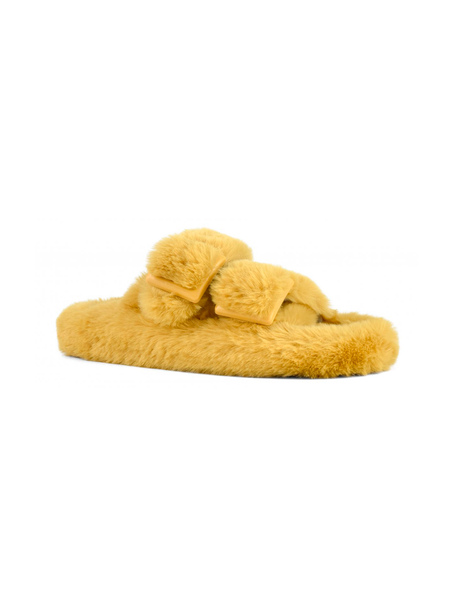 Slipper in faux fur Yellow