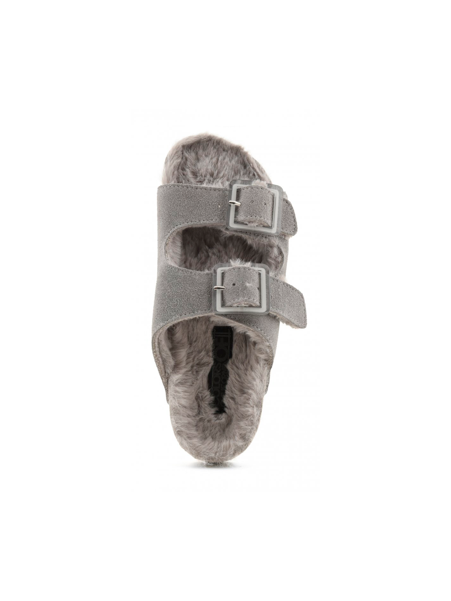 Suede furry bio 2 buckles Grey - Colors of California