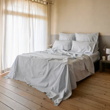 Completo Lenzuolo Percalle - Grigio Perla
