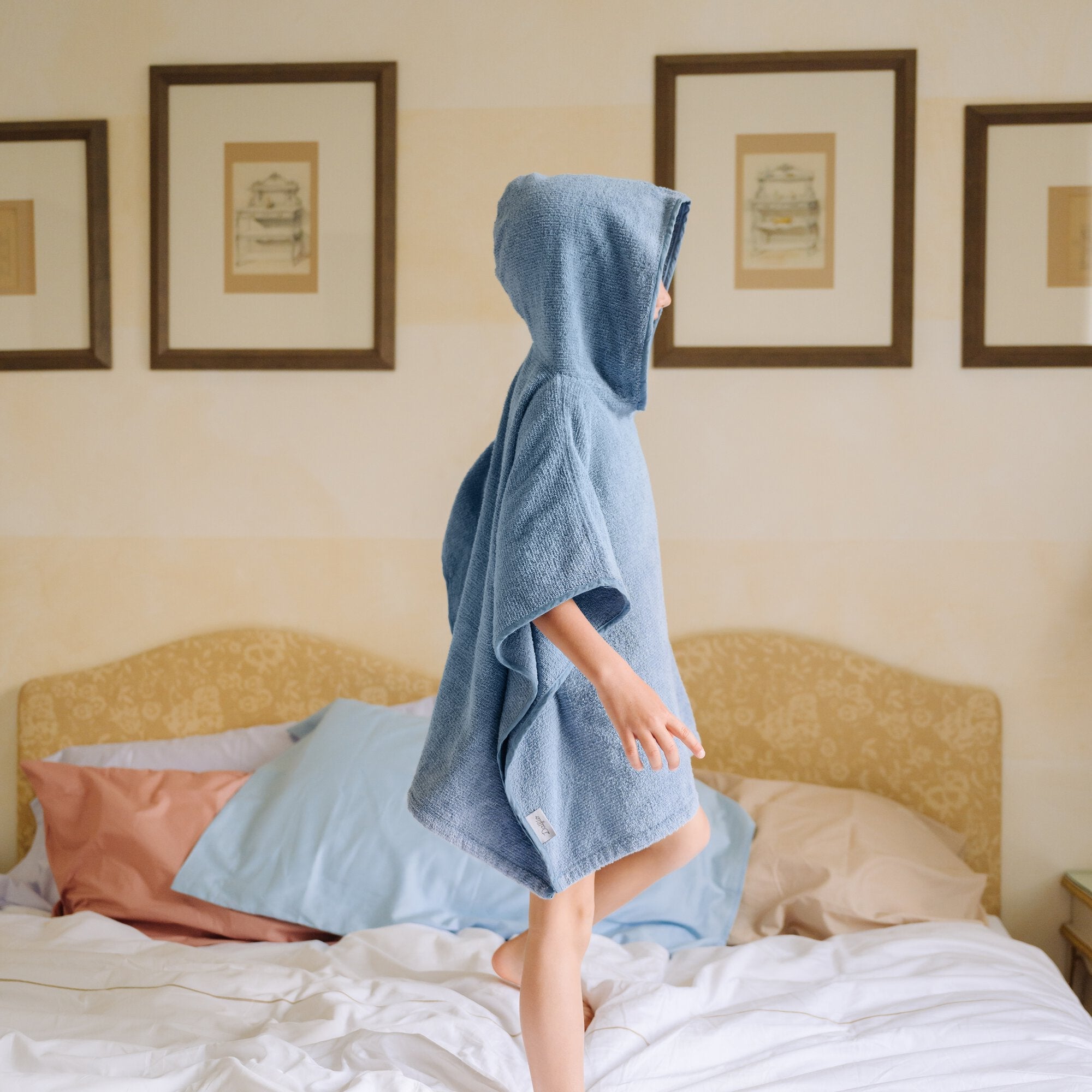 Poncho Linea classica Blu celeste