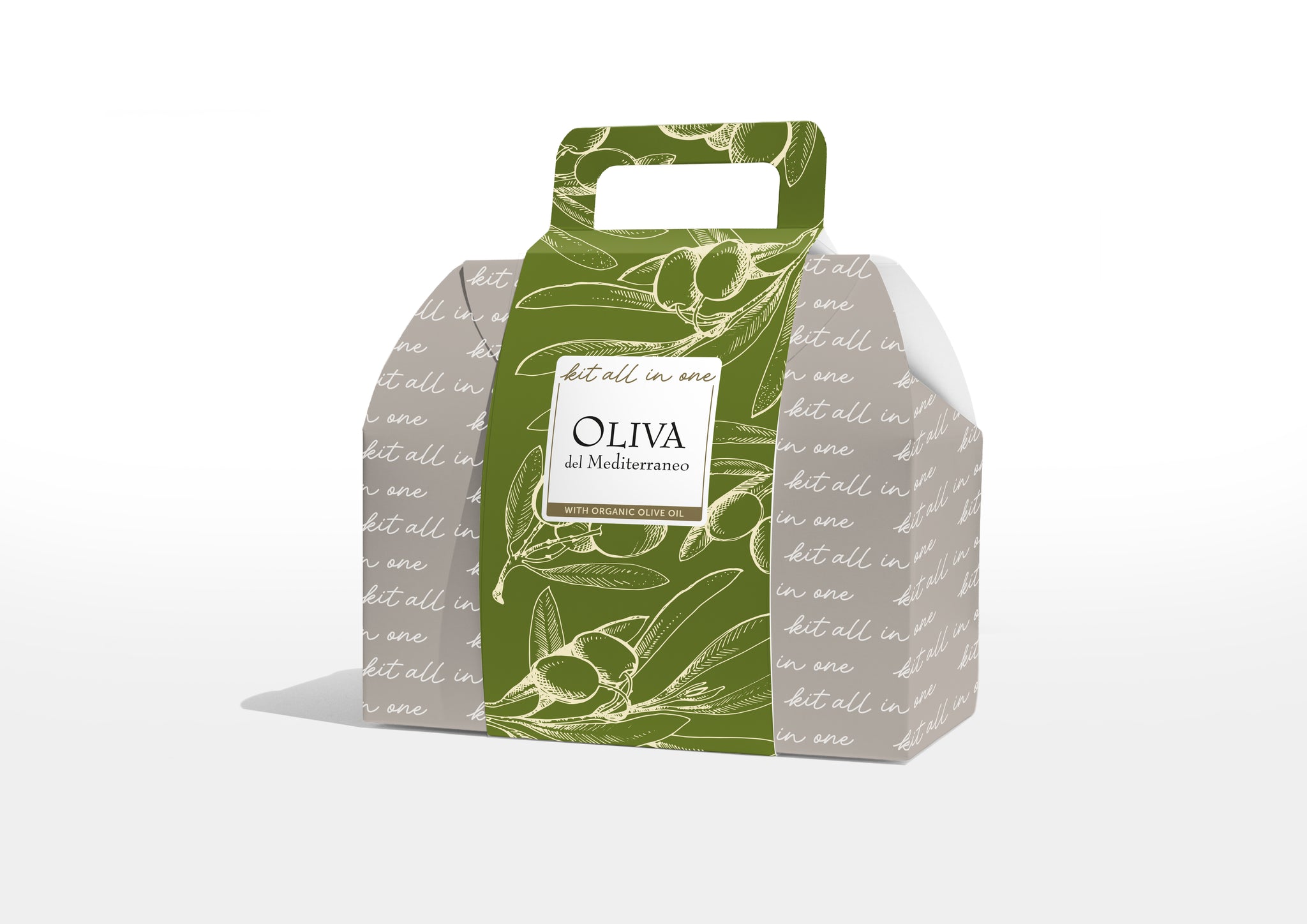 All in One Kit -Oliva del Mediterraneo shower gel 60ml, body lotion  60ml, conditioning shampoo 60ml, soap 15g, hair & body wash 300 ml