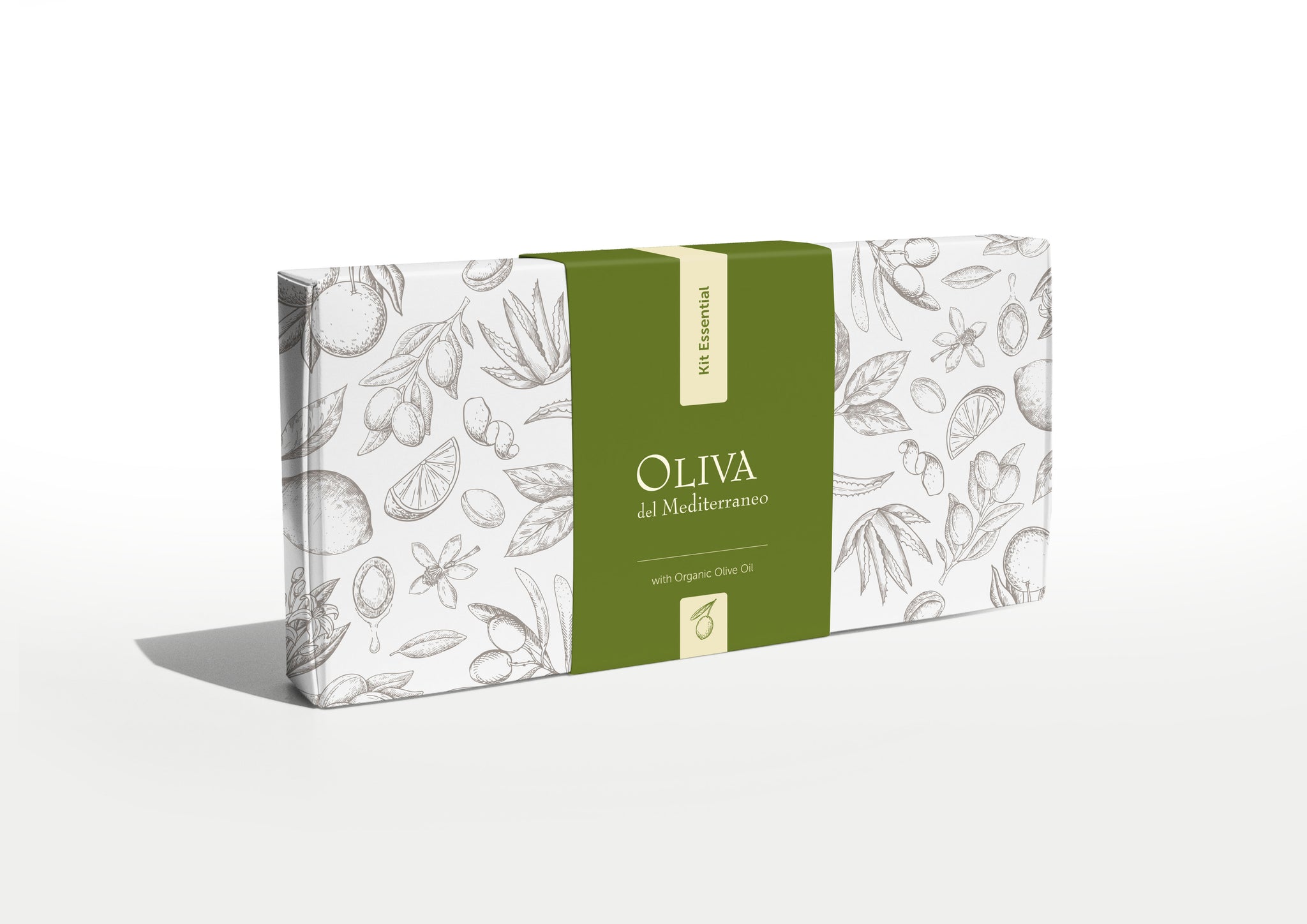 Essential Kit -Oliva del Mediterraneo Soap 15g, body lotion 60ml, shampoo 60 ml, conditioner 30 ml, shower gel 60ml