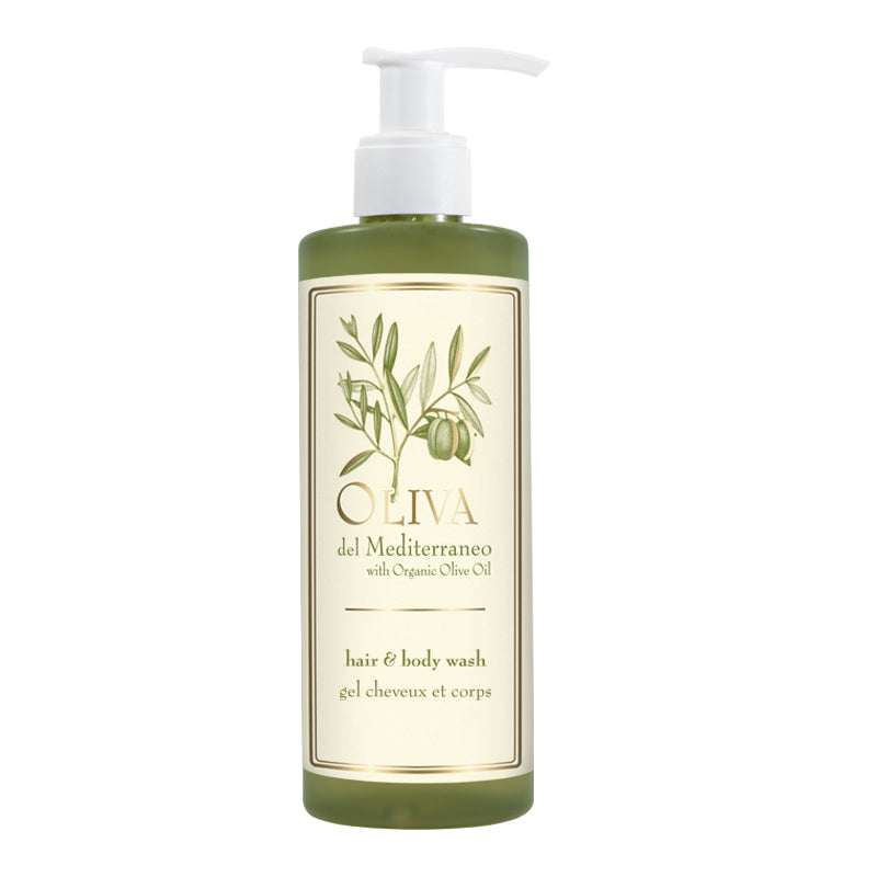 Happy Day Kit -Oliva del Mediterraneo hair & body wash 300ml, body lotion 300ml, conditioning shampoo 60ml, hair conditioner 30ml, soap 15g