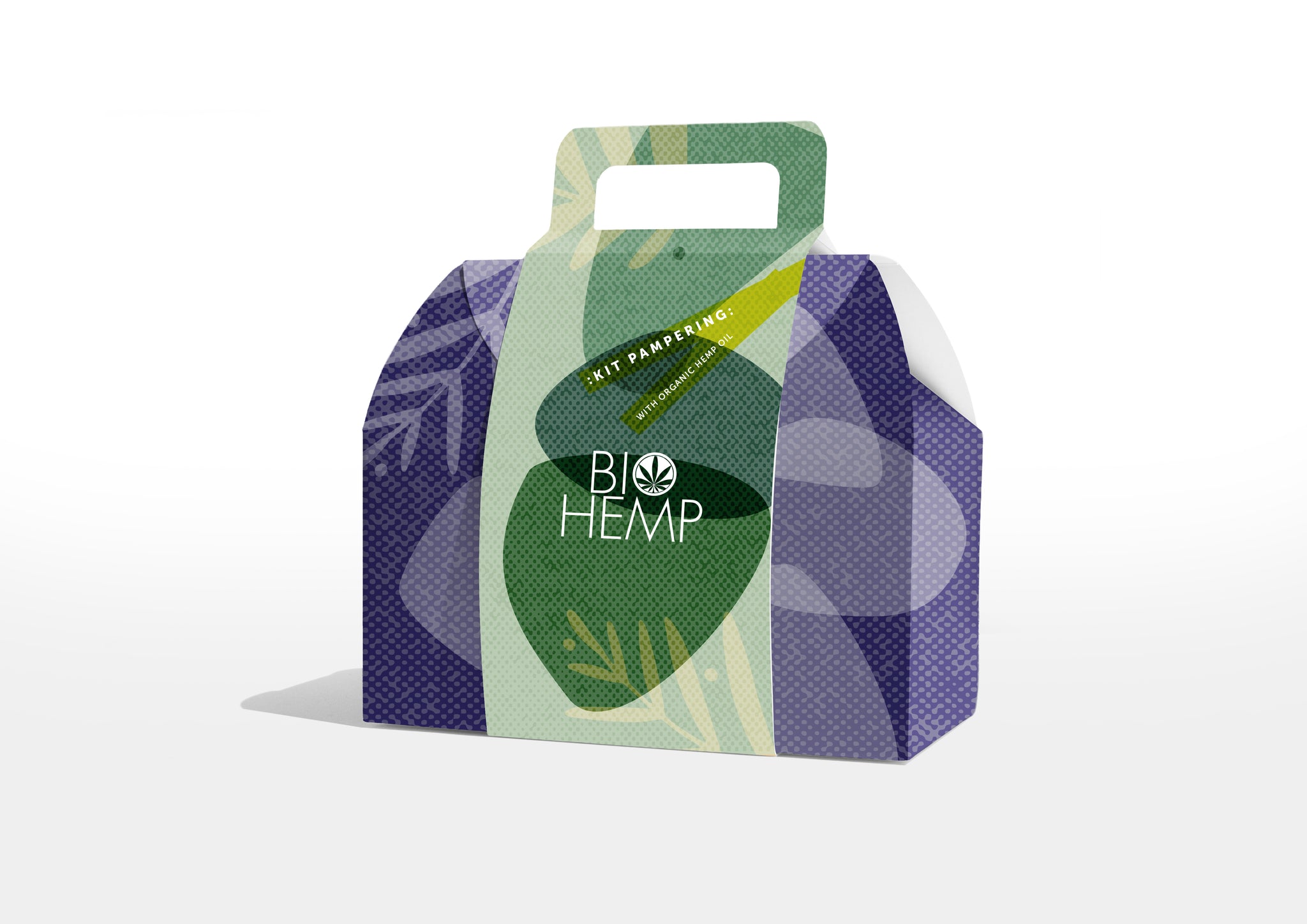 Pampering Kit - Bio Hemp body cream 300ml, shower gel 30ml, body cream 30ml, hair conditioner 30ml, shampoo 30ml, soap 20g