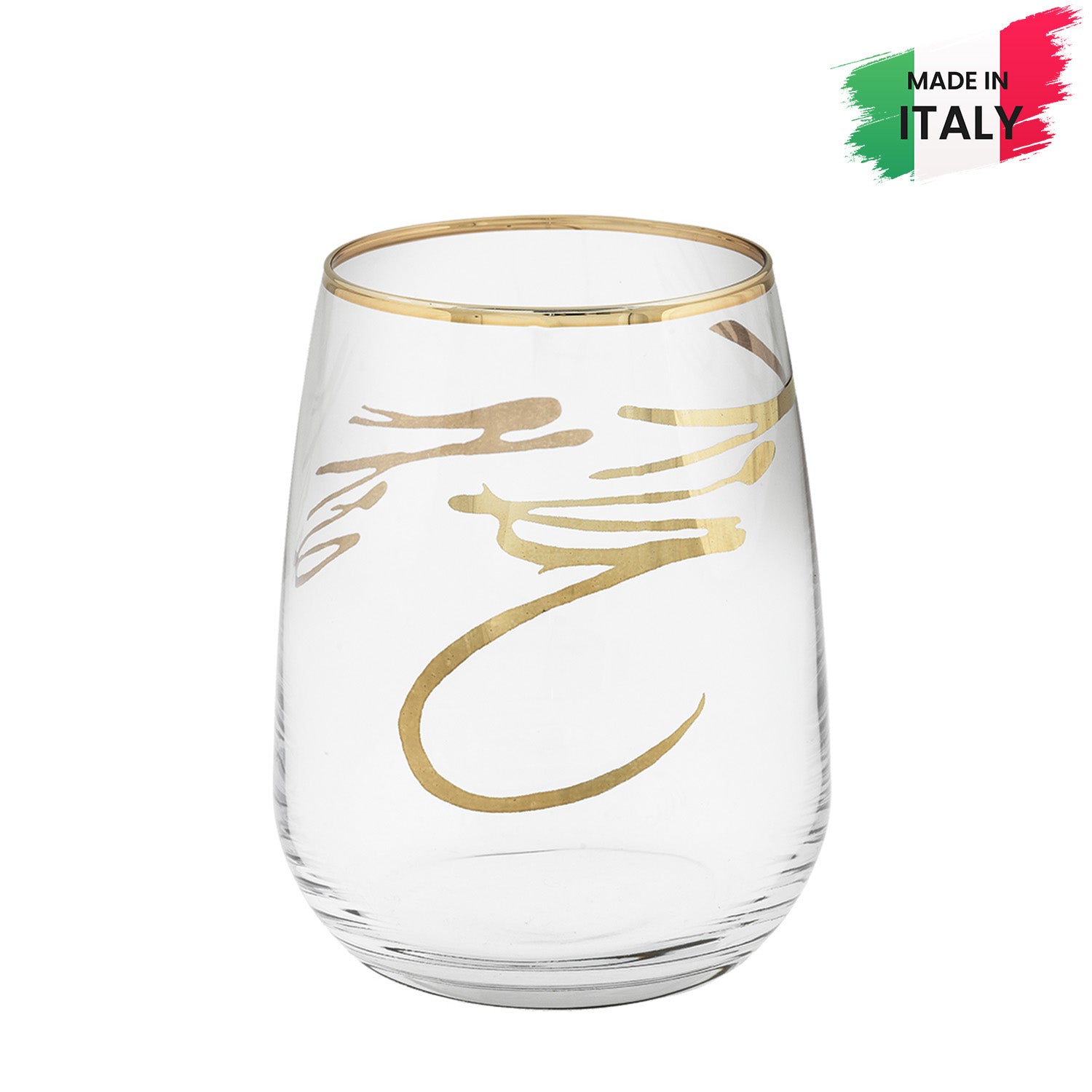 Bicchiere Acqua Assenzio oro gold 12326 set 6 pezzi