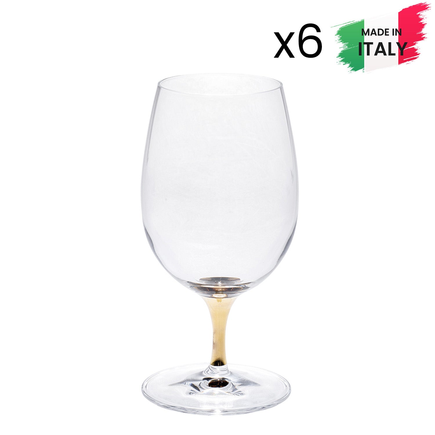 Calice Vino Sandalo con gambo in oro 12500 set 6 pezzi