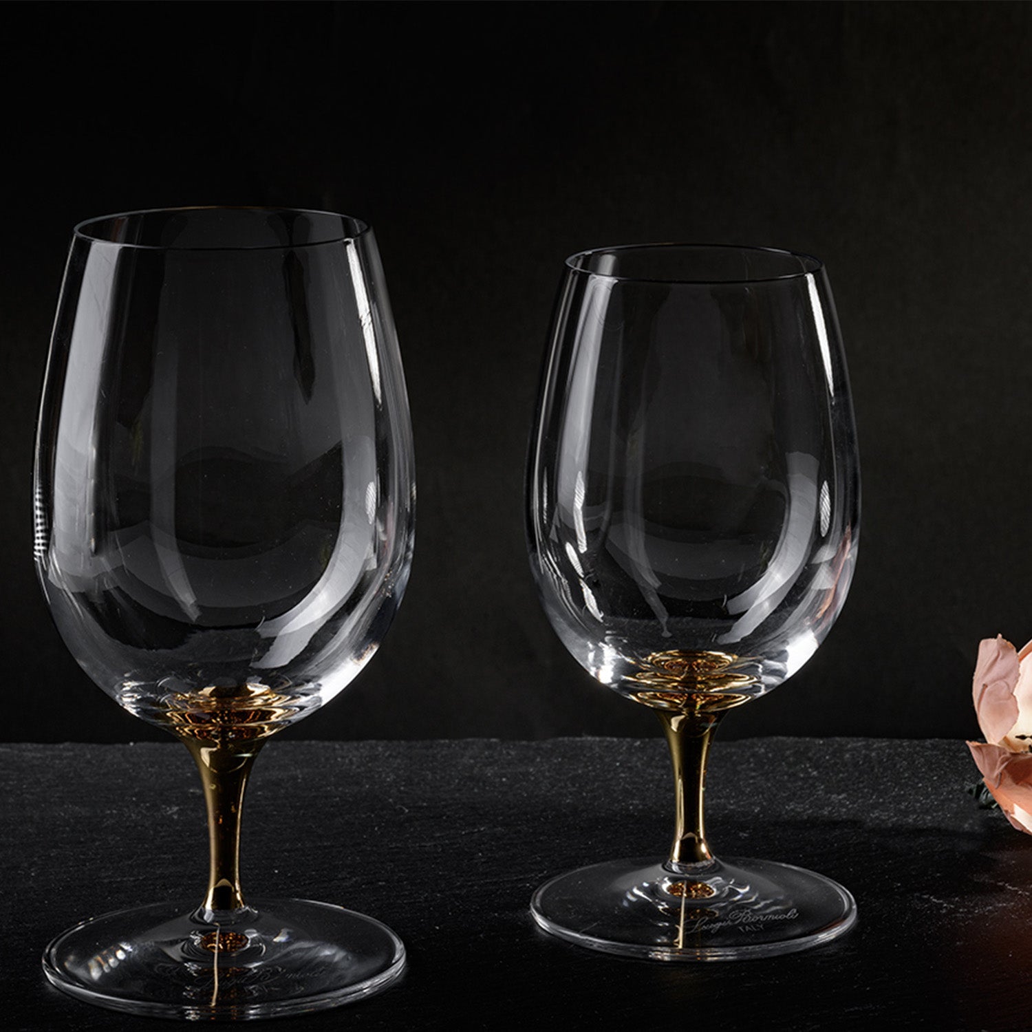 Calice Vino Sandalo con gambo in oro 12500 set 6 pezzi