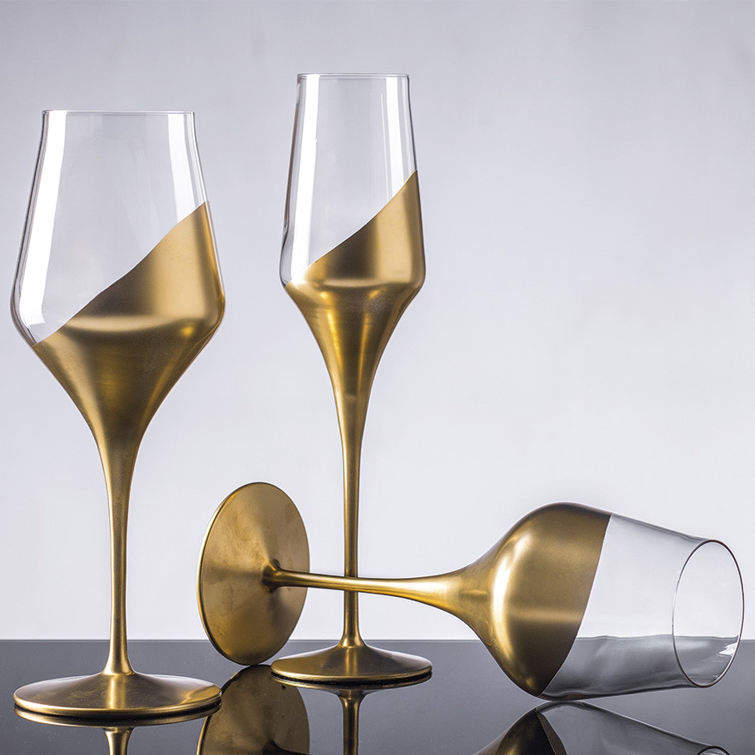 Calice Acqua Alloro oro 80668 set 6 pezzi