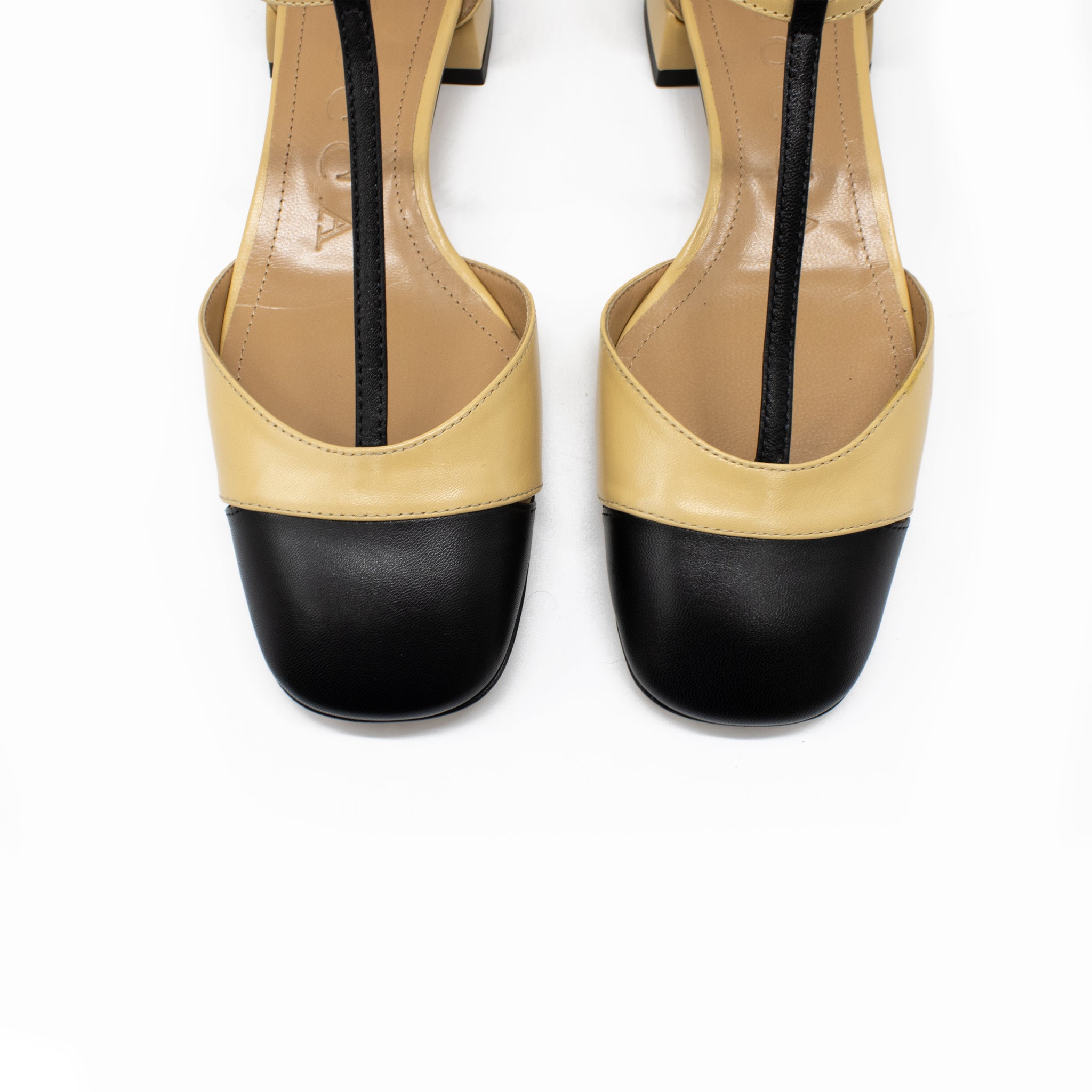 Capretto nero/beige