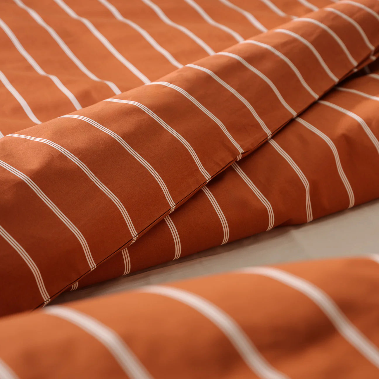 Federe Terracotta crema Percalle