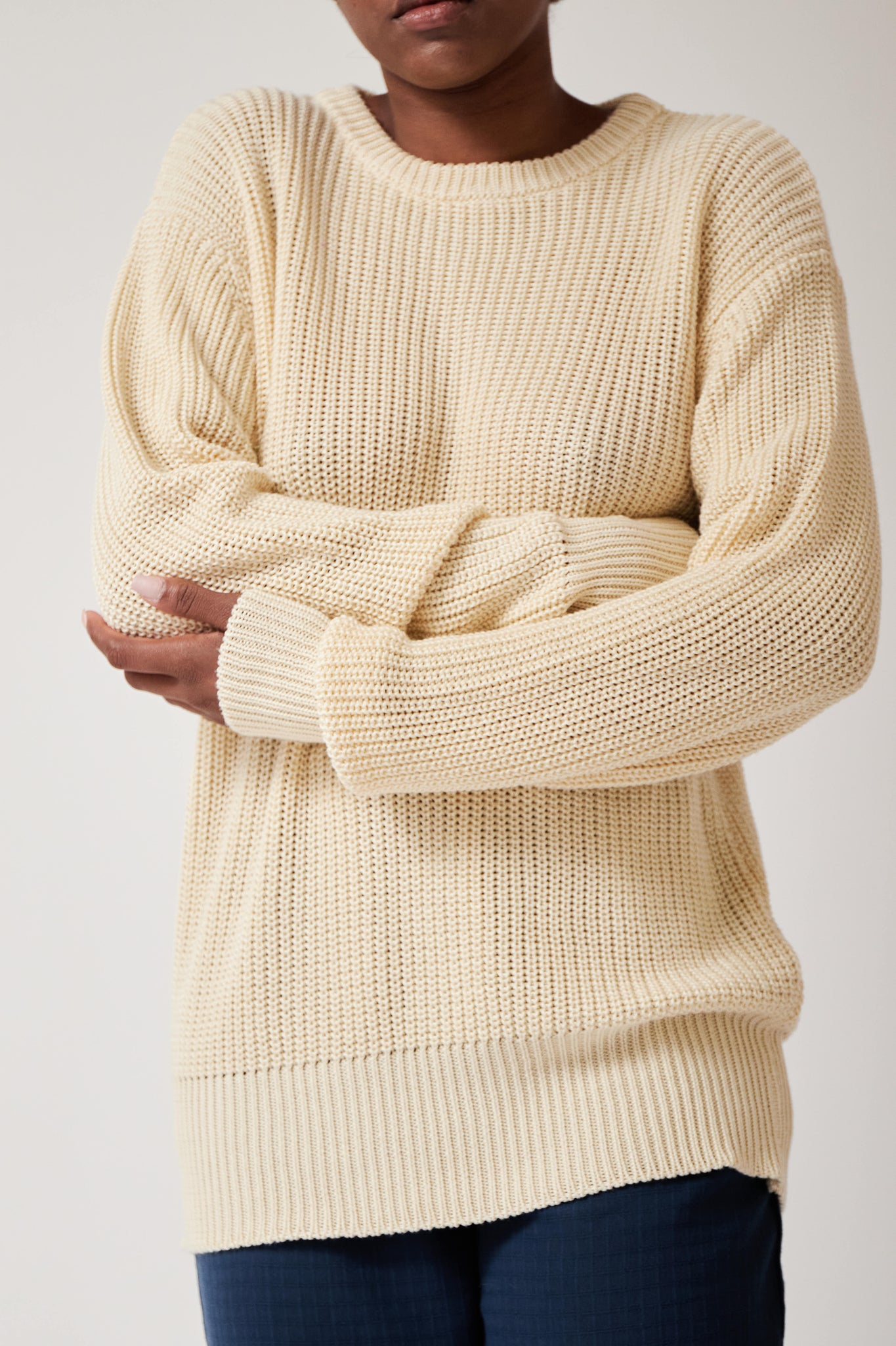 Jersey morbido color crema