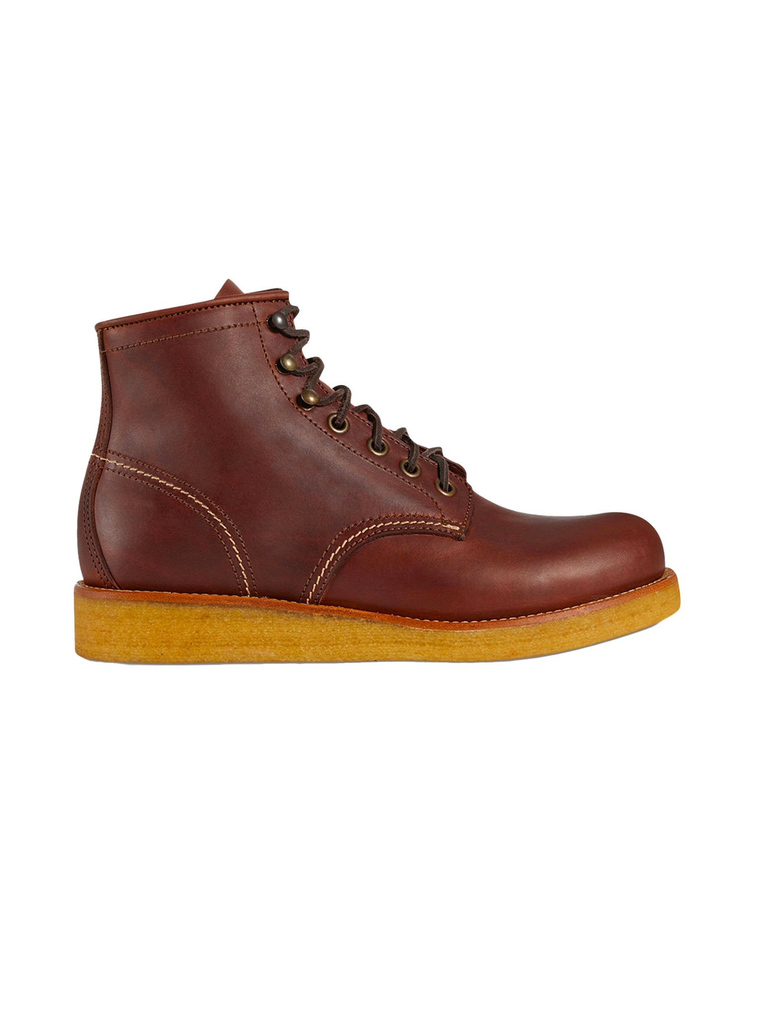 Stivaletti allacciati	Famej Cognac smooth leather Velasca Uomo