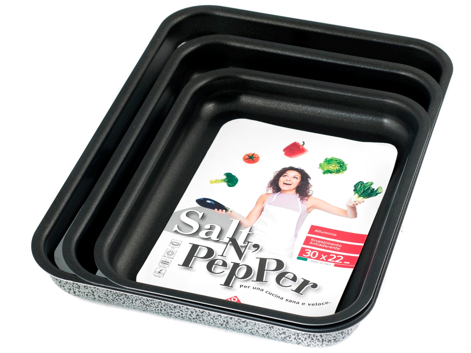 Salt N'Pepper Teglia Forno In Alluminio, Rivestimento Antiaderente, 40X28 Cm