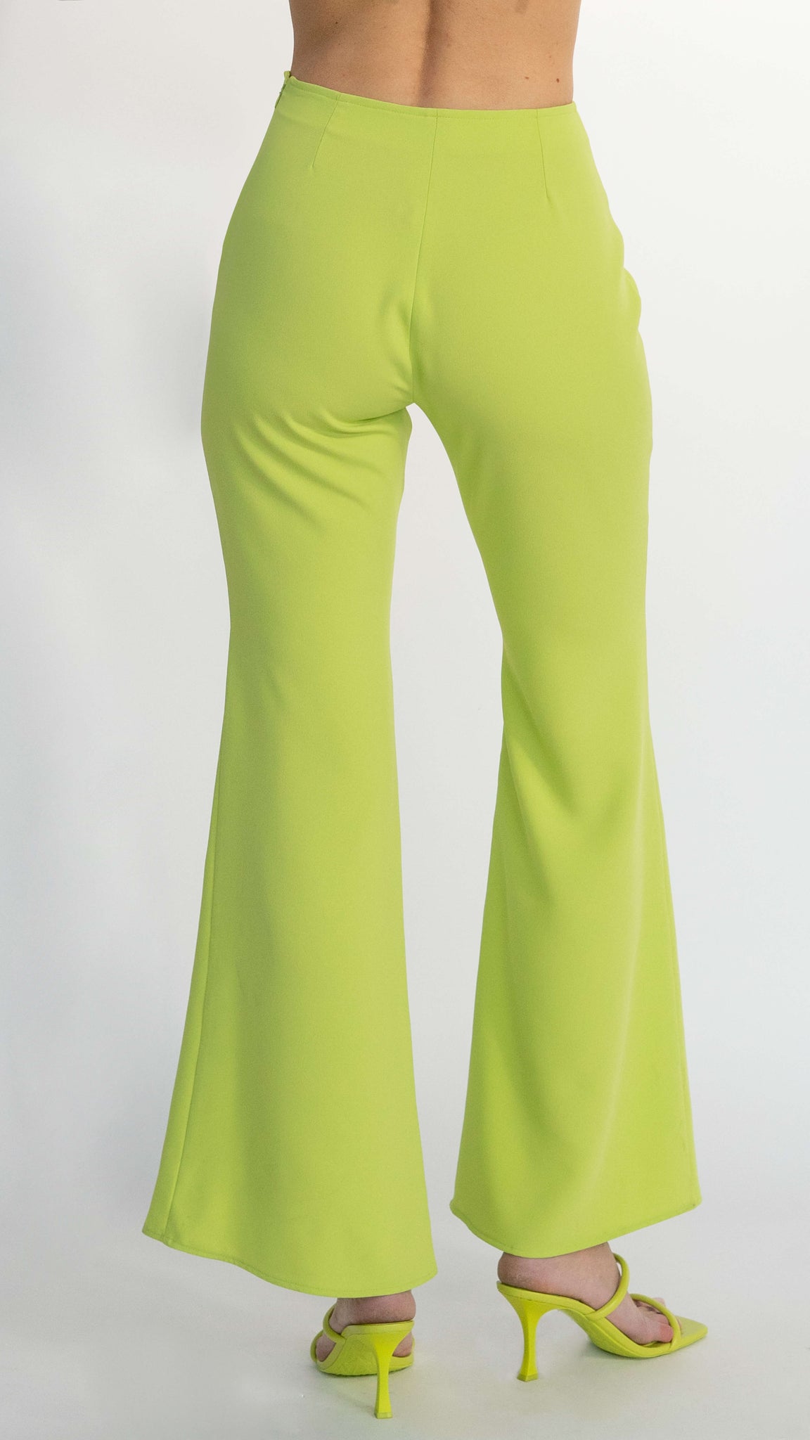 Flared lime pants - Carmen Says