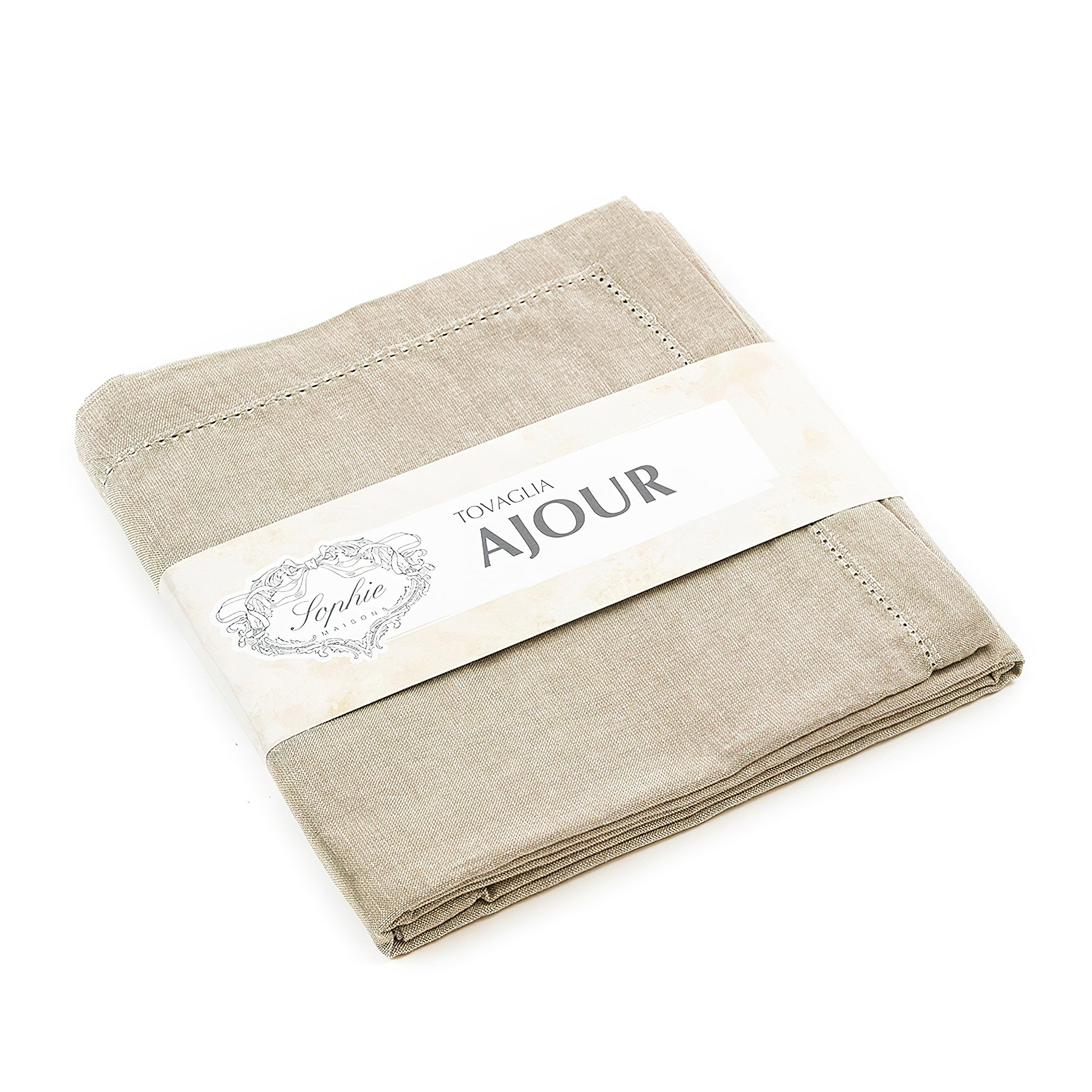 TOVAGLIA AJOUR  BEIGE MELANGE