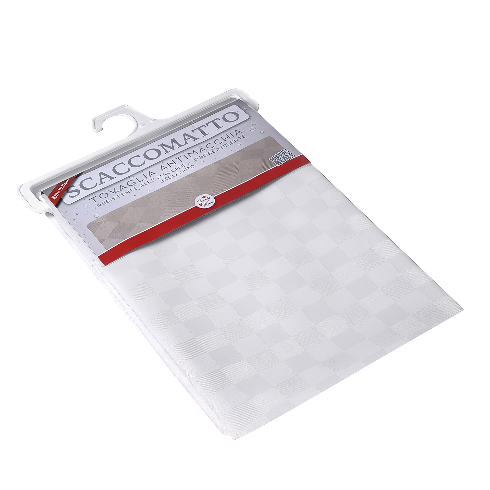 TOVAGLIA ANTIMACCHIA JACQUARD SCACCO RD 160 BIANCO