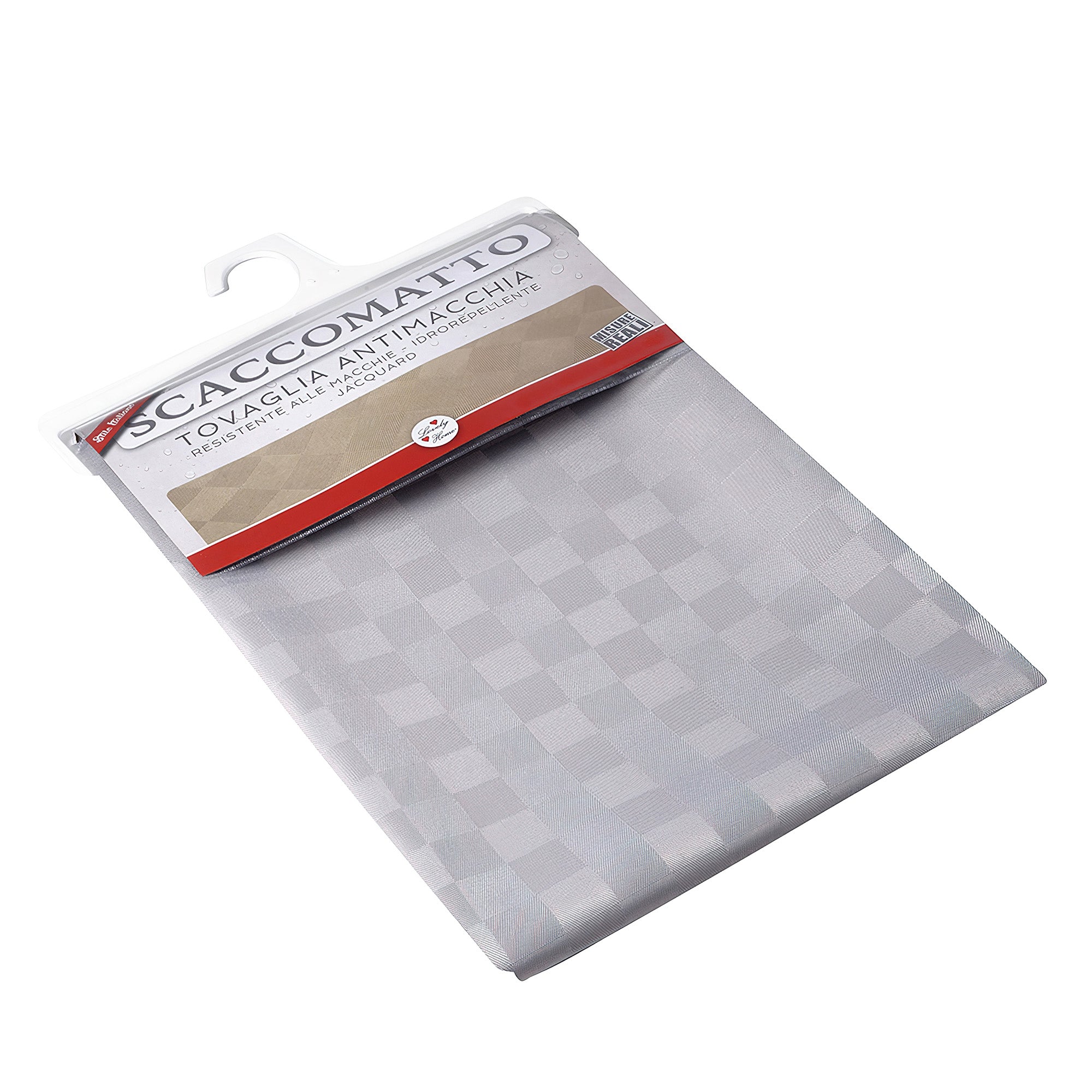 TOVAGLIA ANTIMACCHIA JACQUARD SCACCO  GRIG