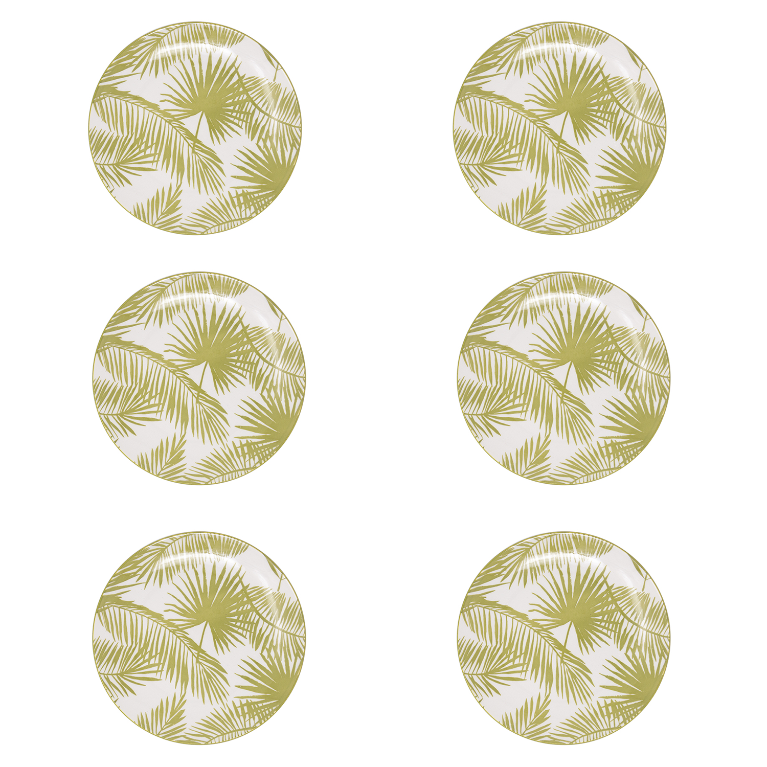 Set 6 piatti frutta porcellana Aruba verde 88657