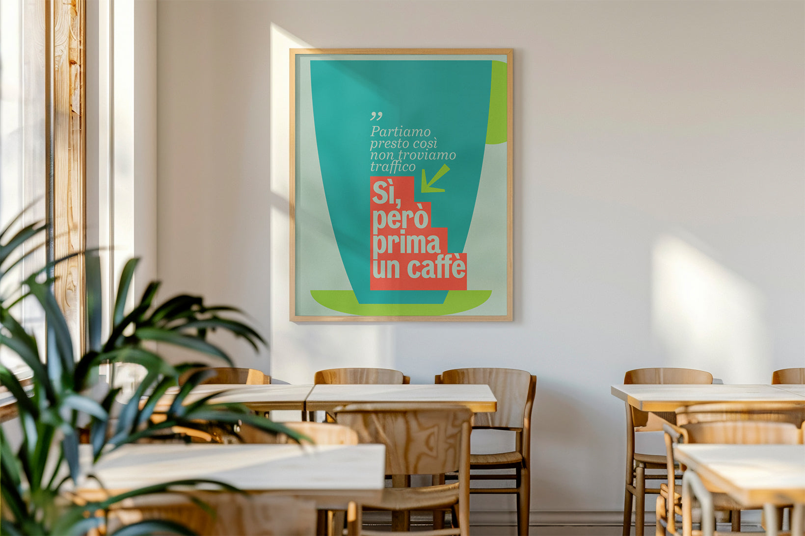 Partiamo presto così non troviamo traffico...Sì però prima un caffè