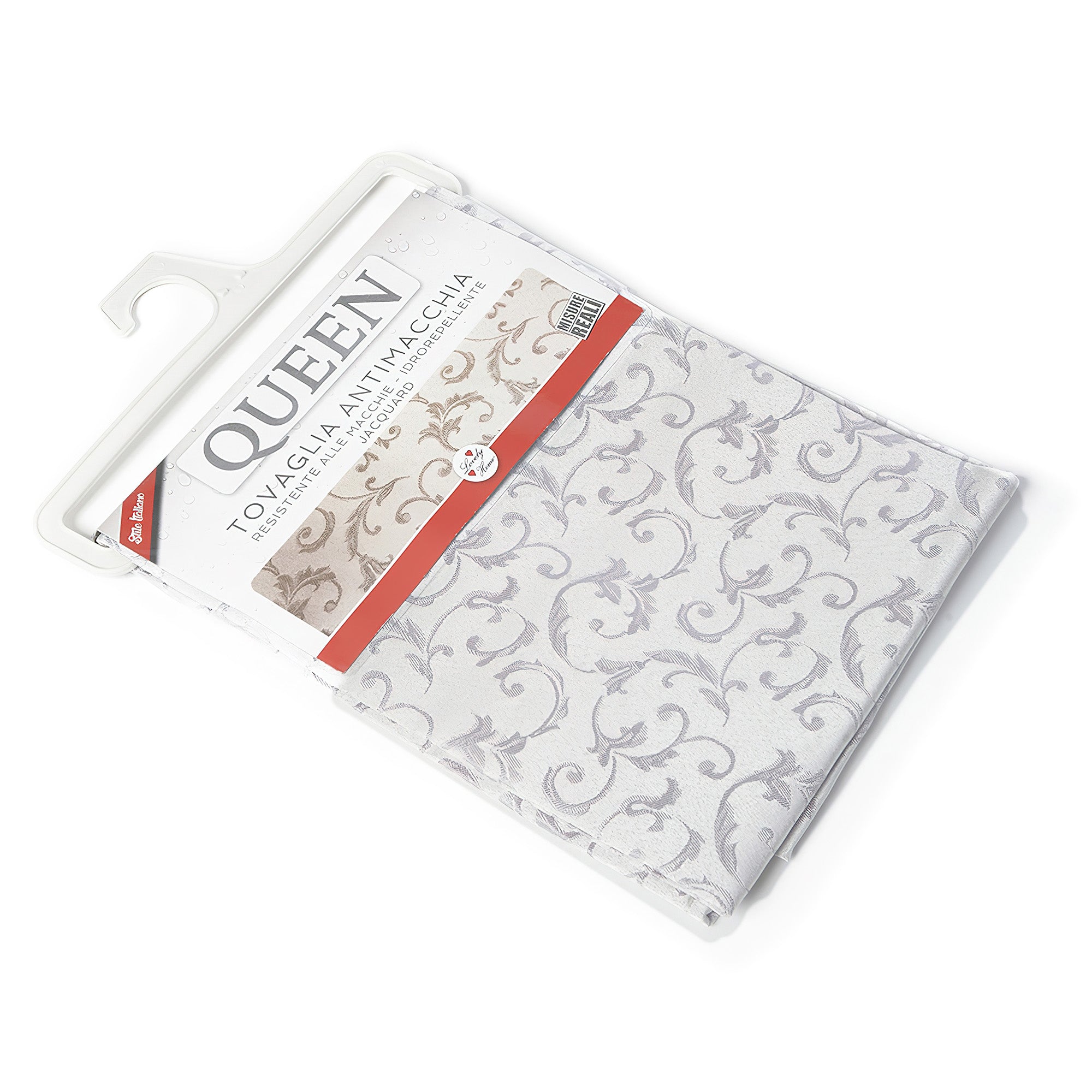 STRISCIA ANTIMACCHIA JACQUARD QUEEN GRIGIO