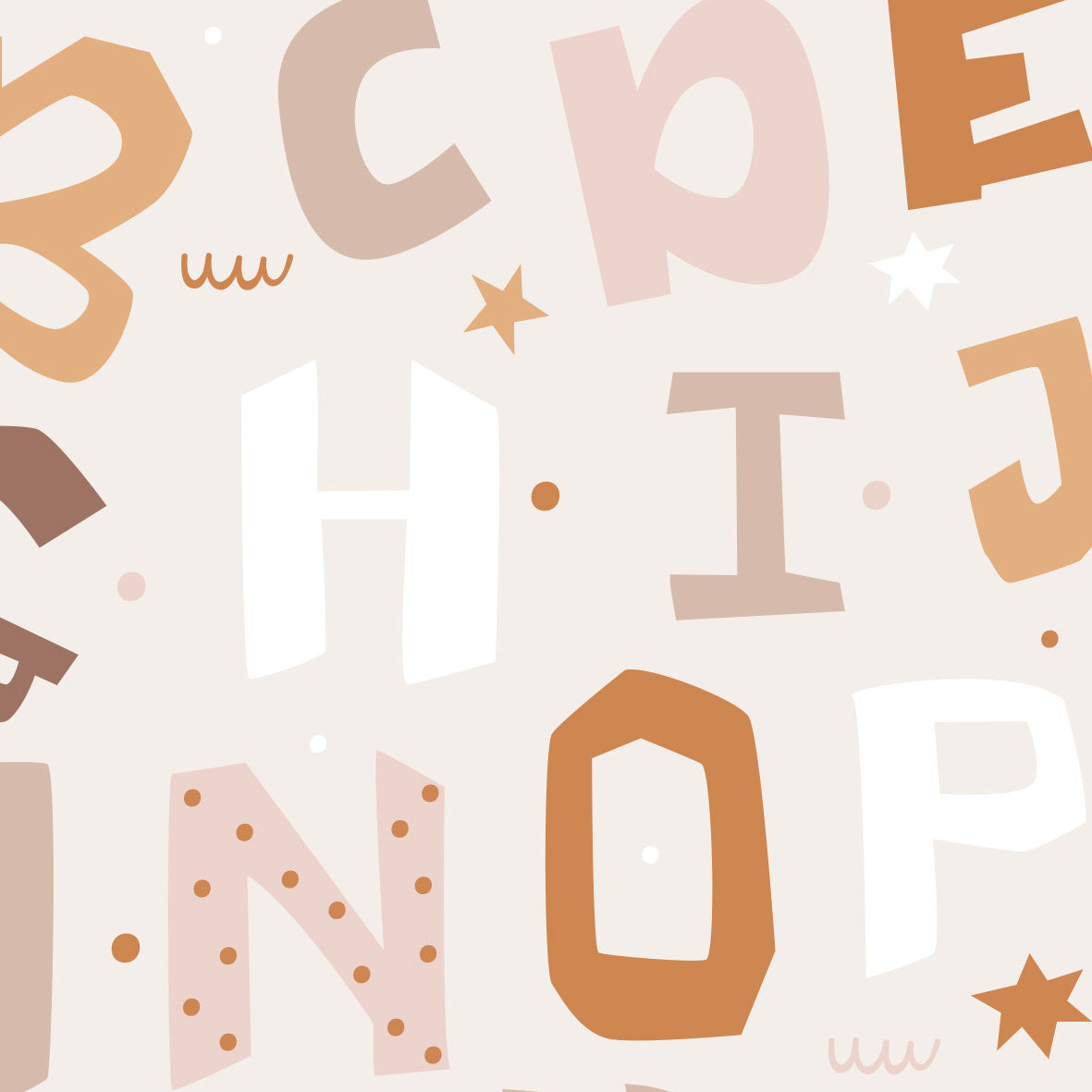 Carta da Parati Alfabeto Giocoso per Bambini - 2 rotoli di carta 90 cm x 260 cm - 4.68 mq