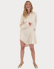 Kori Solid Shirt Dress  - Natural