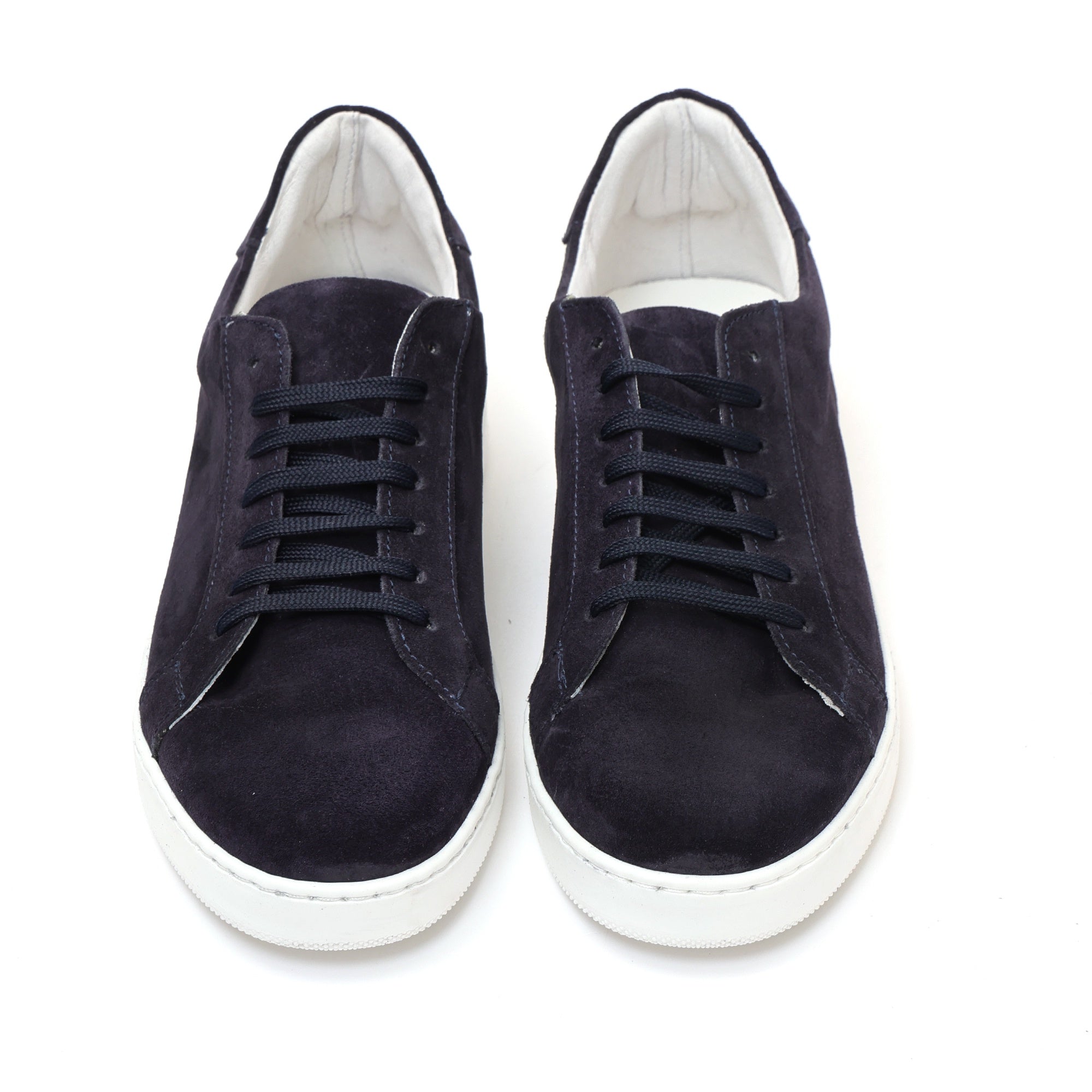 Sneakers stringate in camoscio Blu