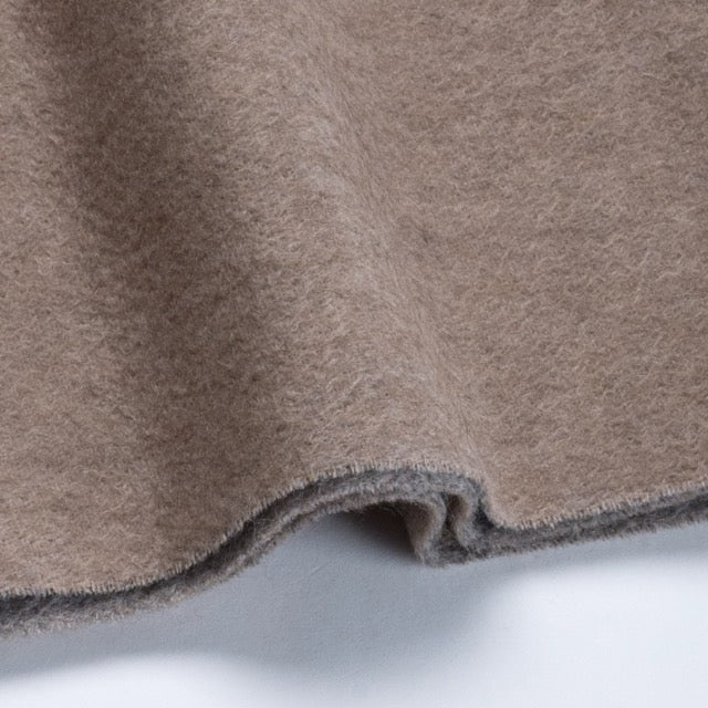 Sciarpa "Biella Frange" colore beige/grigio