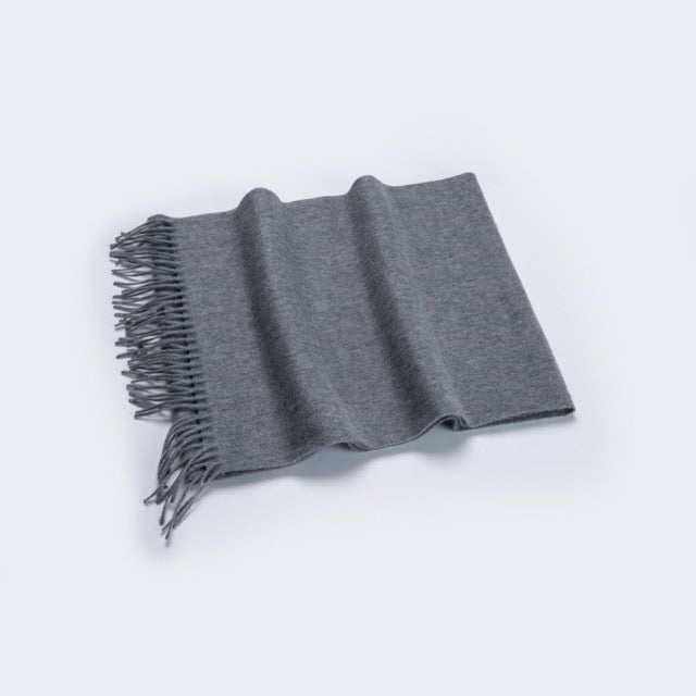 Sciarpa "Biella Frange" colore grigio