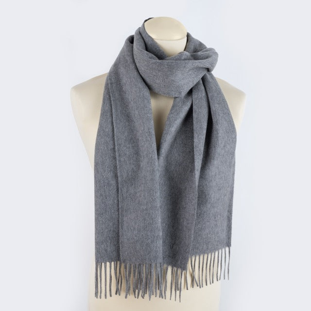 Sciarpa "Biella Frange" colore grigio