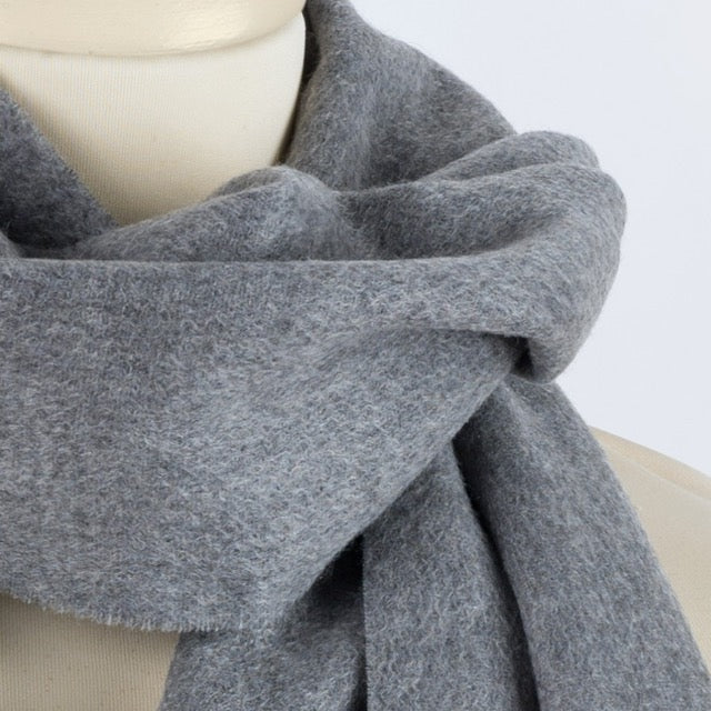 Sciarpa "Biella Frange" colore grigio