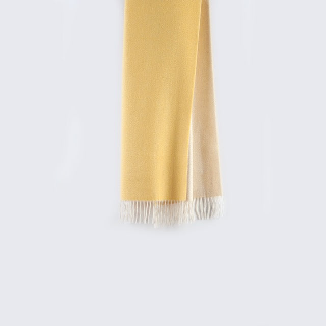Sciarpa  "Biella Frange" colore giallo