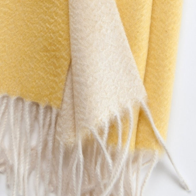 Sciarpa  "Biella Frange" colore giallo