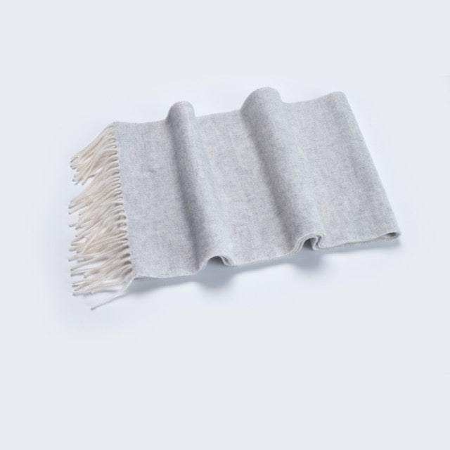 Sciarpa  "Biella Frange"colore marmo