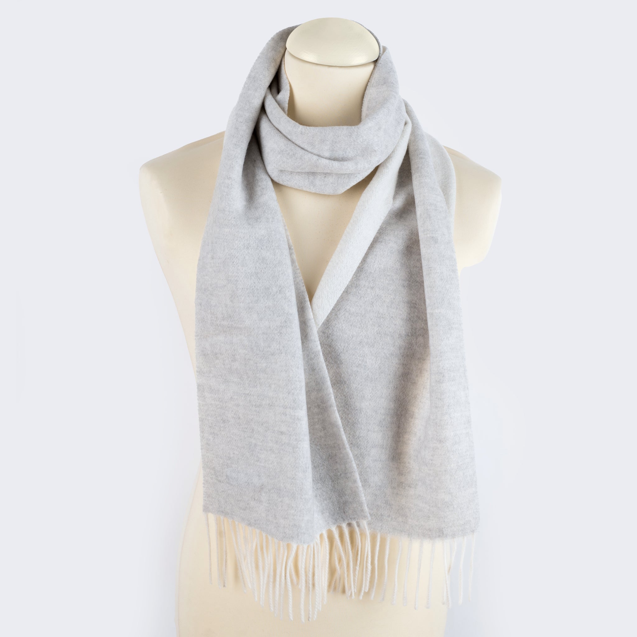 Sciarpa  "Biella Frange"colore marmo