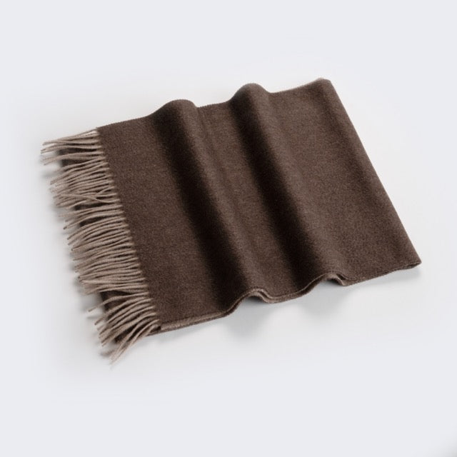 Sciarpa "Biella Frange" colore marrone