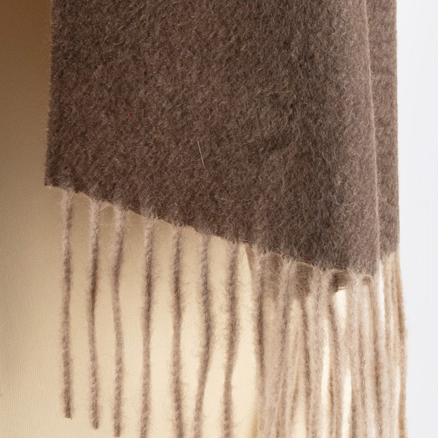 Sciarpa "Biella Frange" colore marrone
