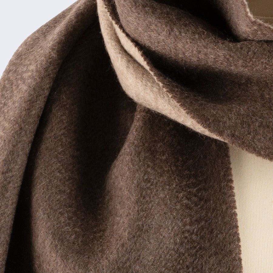 Sciarpa "Biella Frange" colore marrone