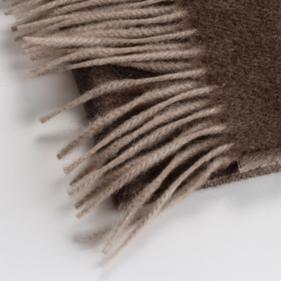 Sciarpa "Biella Frange" colore marrone