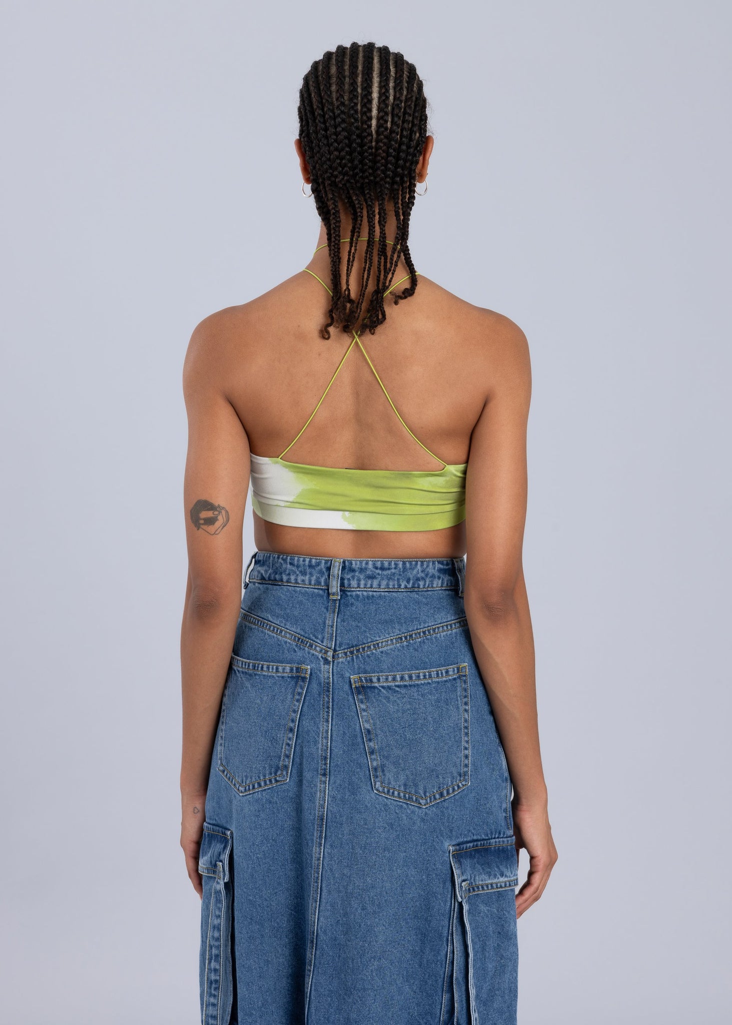 Reggiseno con taglio Web - Stampa sfumata verde