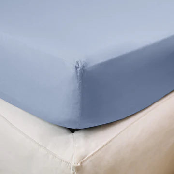 Completo Lenzuolo Percalle - Azzurro Cielo