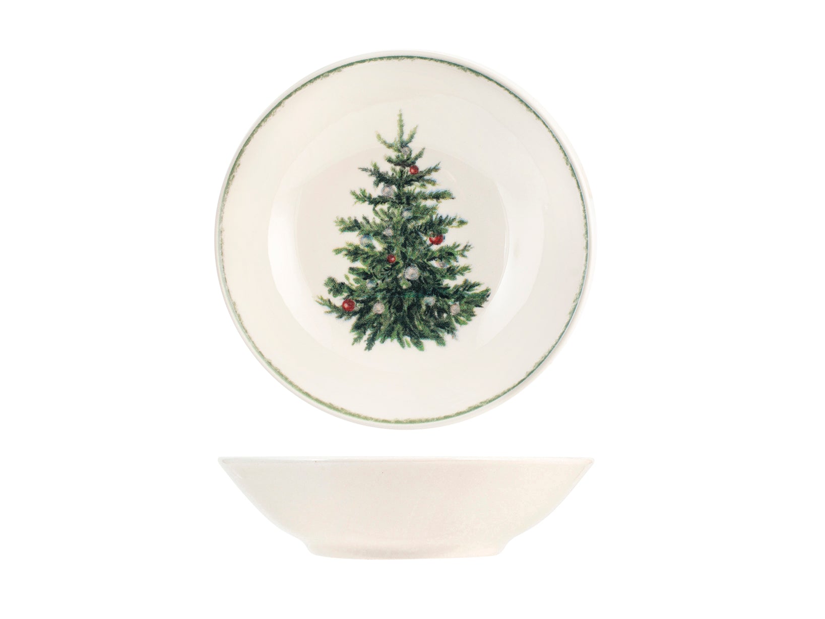 Servizio 18 pezzi tavola Christamas Carol in stoneware decorati  Composta da 6 piatti piani cm 26, 6 piatti fondi cm 20,5, 6 piati frutta cm 19,5. Idonei al lavaggio in lavastoviglie e all'uso in forno a microonde