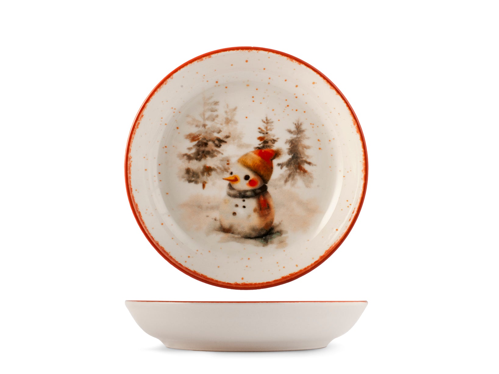 Servizio 18 pezzi tavola Santa Expres in stoneware decorato. Composto da 6 piatti piani cm 26, 6 piatti fondi m 20,5, 6 piatti frutta cm 20. Idoneo al lavaggio in lavastoviglie e all'uso in forno a microonde.