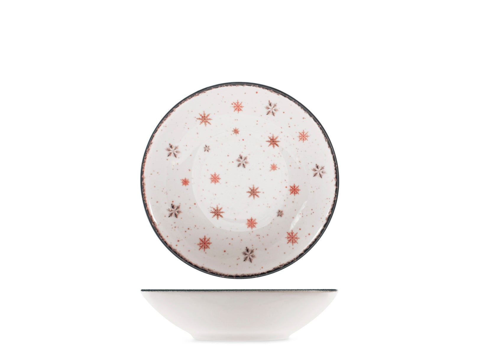 Servizio 18 pezzi tavola Fairyt Charm in stoneware decorato. Composto da 6 piatti piani cm 26, 6 piatti fondi cm 20,5, 6 piatti frutta cm 19,5. Idoneo al lavaggio in lavastoviglie e all'uso in forno a microonde.