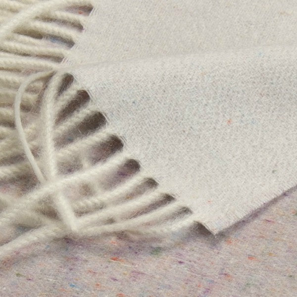 Plaid "Biella Pois" colore Madreperla