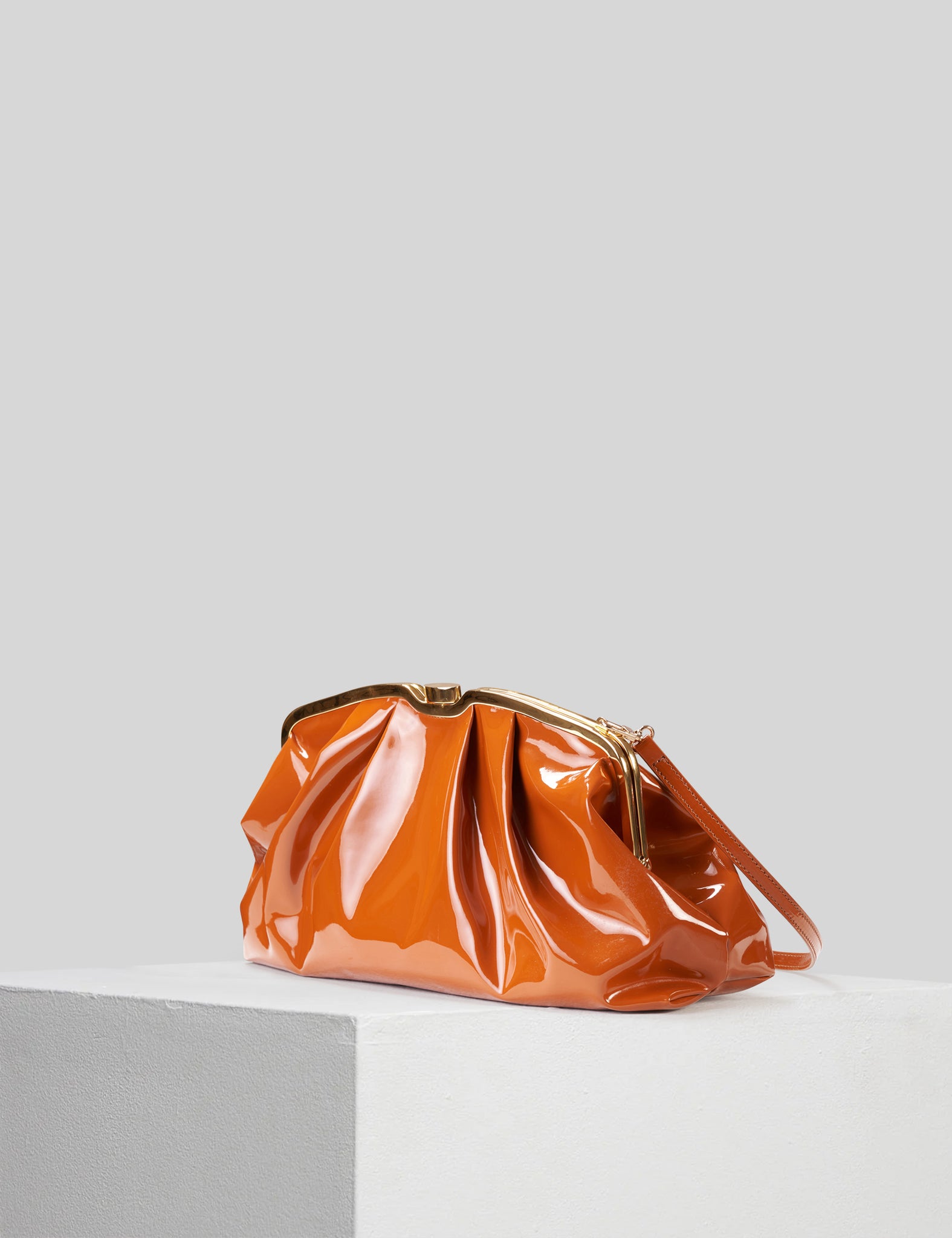 Pochette Sibilla Maxi in Vernice Cotto – Tramontano